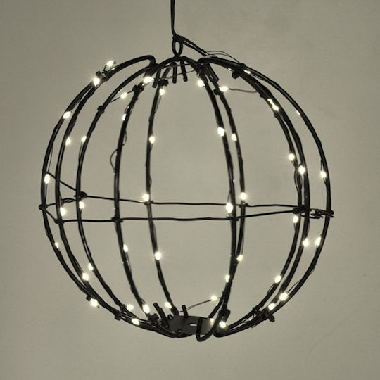 Χριστουγεννιάτικη Λάμπα 123led Μπαταρίας Extra Warm & Warm White 50 Leds 20cm Black