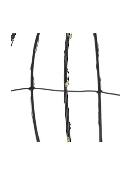 Lampă de Crăciun 123led pe Baterii Extra Cald și Alb Cald 50 LED-uri 20 cm Negru