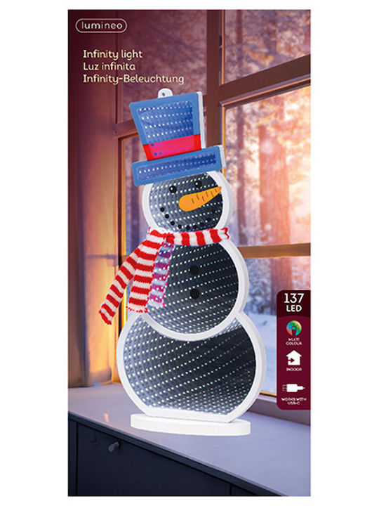 Christmas Figures Lumineo Infinity Light Snowman 137 Leds 40cm