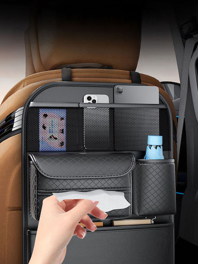 Car Organizer Front Seats Compartments D03 Black Oem