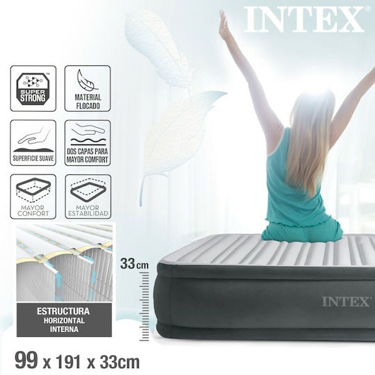 Intex Intex Camping-Luftmatratze mit Integrierter Elektrischer Pumpe Grau