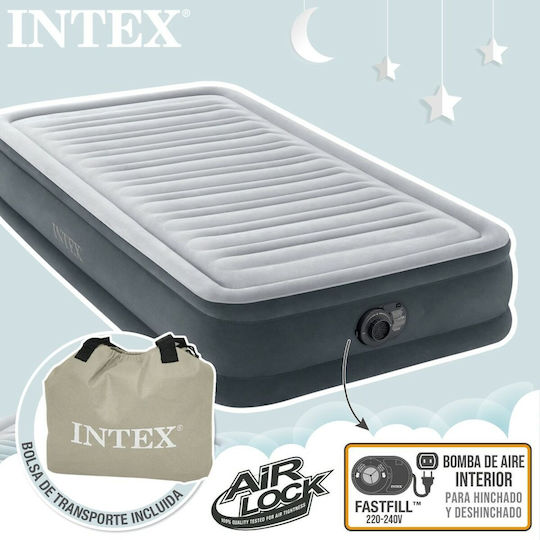 Intex Intex Camping-Luftmatratze mit Integrierter Elektrischer Pumpe Grau