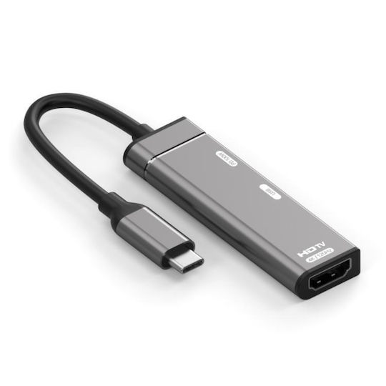 USB-A / USB-C Stație de andocare cu 4K PD Ethernet Gri (EDA008423601A)