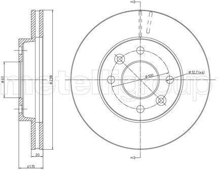 Brake Disc Front Renault Clio 1.4 Kangoo 99-> Megane 1.6 95-> Df272-199