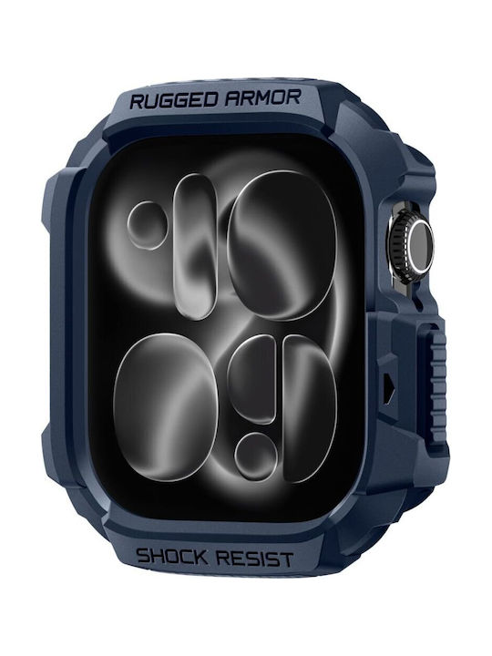 Spigen Rugged Armor V2 Θήκη Σιλικόνης σε Μπλε χρώμα για Apple Watch 11 42mm Spigen Rugged Armor V2 Θήκη Σιλικόνης σε Μπλε χρώμα για Apple Watch 11 42mm