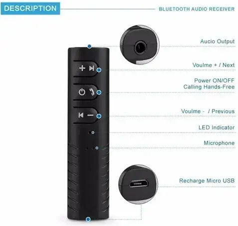 Andowl Bluetooth Автомобил Q-B09 за Таблото (AUX)