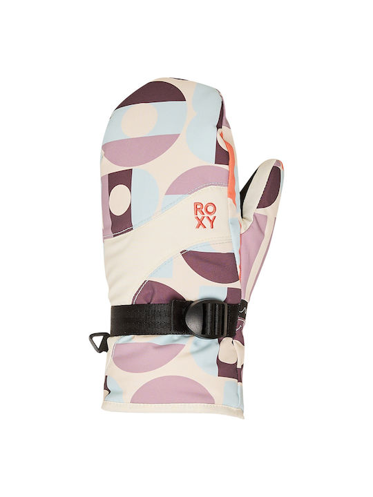 Roxy Jetty Mittens Παιδικά Γάντια Σκι & Snowboard Λευκά