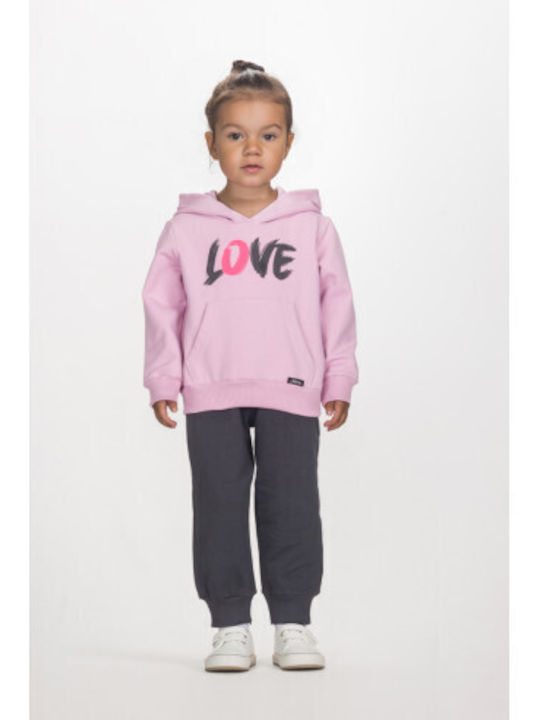 Kinder Sweatpants Set - Jogginganzug Lilac, Anthracite 2Stück