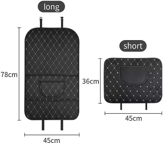 Protective Leather Mat Car Seat Anti-kick Organizer Black Oem
