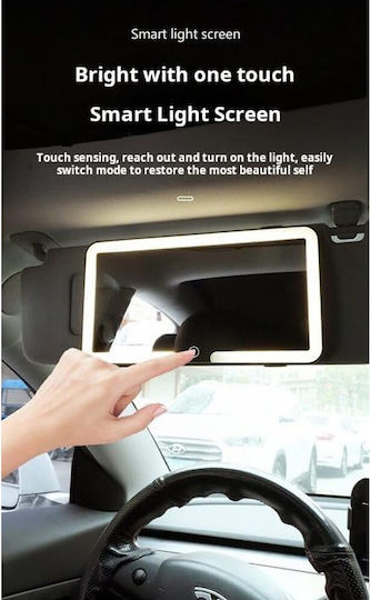 Car Sun Visor Mirror Adjustable Lighting Touch Screen 23.5×12.7cm Dx-30