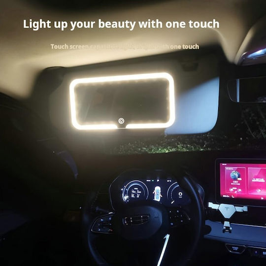 Car Sun Visor Mirror Adjustable Lighting Touch Screen 23.5×12.7cm Dx-30