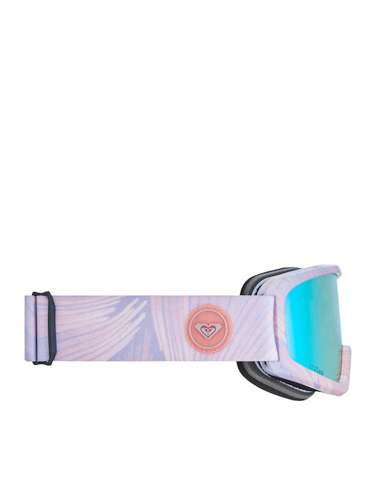 Roxy Ski & Snowboard Goggles Kids Pink with Lens in Orange Color