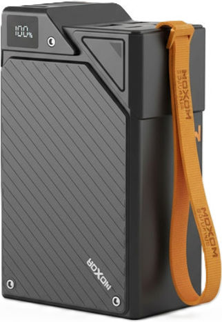 Moxom MX-PB186 Power Bank 30000mAh 65W με 2 Θύρες USB-A και 2 Θύρες USB-C Power Delivery / Quick Charge 3.0 Μαύρο