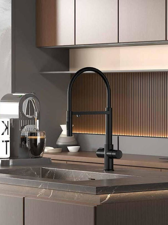 Inter Ceramic Acqua Pura Настолен Гъвкав Черен Inter Ceramic Acqua Pura Настолен Гъвкав Черен