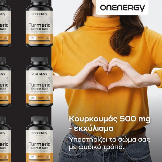 OnEnergy Turmeric 500mg 180 capace Turmeric