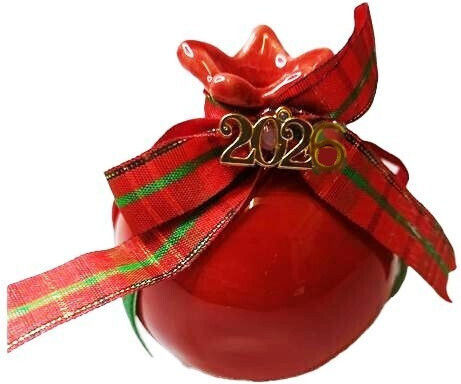 Dream Handmade Hanging Lucky Charm Pomegranate Red Ceramic 2026 8x8cm 1pcs
