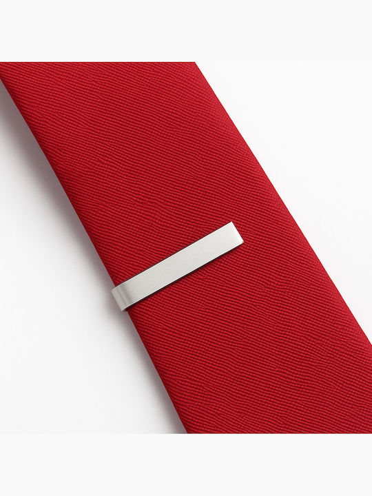 Metallic Tie Clip Silver 4.8x0.8cm