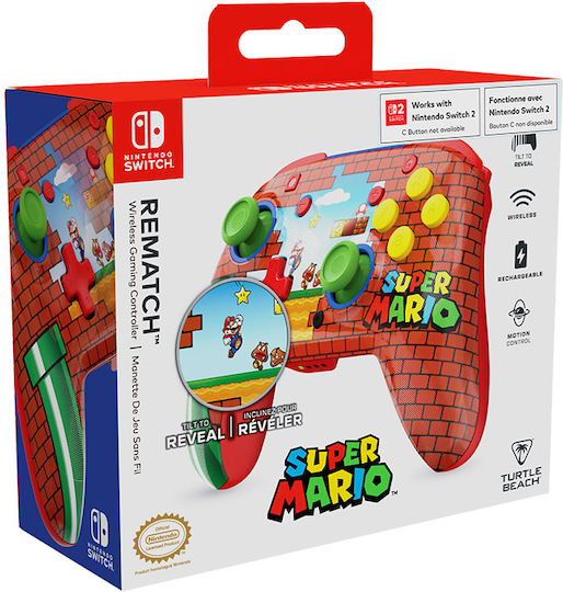 Turtle Beach Rematch Wireless Gamepad for Switch / Switch 2 Mario Bricks