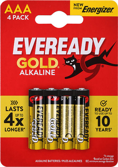 Eveready Gold Αλκαλικές Μπαταρίες AAA 1.5V 4τμχ