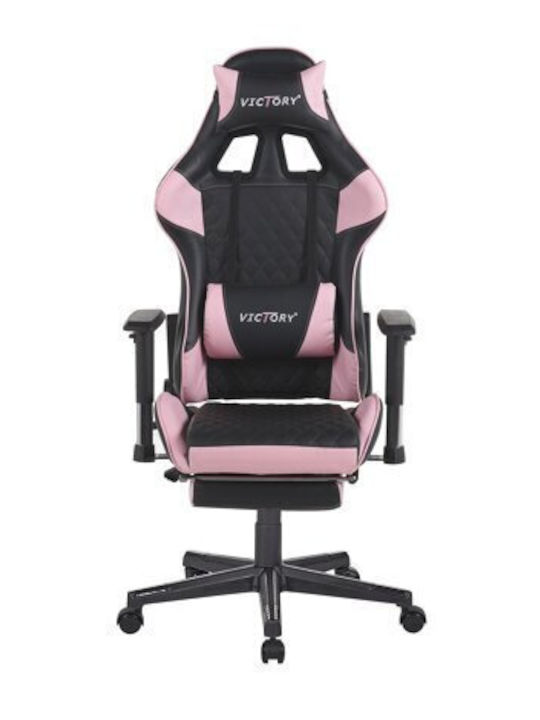 Epipla1.gr 514067BEL Scaun Gaming Din piele ecologică Τριανταφυλλί Μαύρο