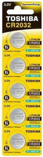 Toshiba Lithium Watch Battery CR2032 3V 5pcs