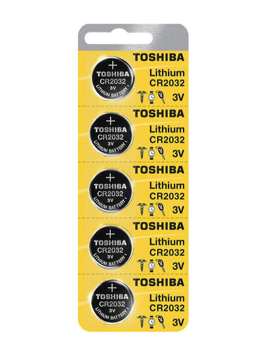 Toshiba Μπαταρίες Λιθίου Ρολογιών CR2032 3V 5τμχ