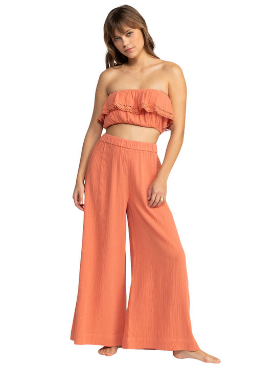 Golden Tropic Γυναικείο Υφασμάτινο Παντελόνι Apricot