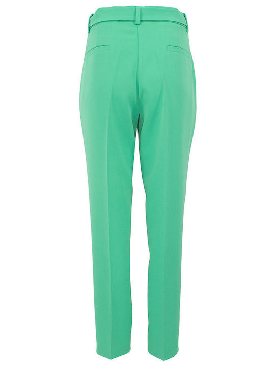Women's Green Suit in Straight Line