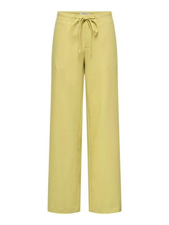 Damen Stoff Hose Yellow