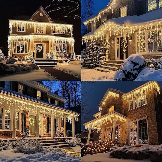 500 Lights LED 22.5m. Warm White type Rain 1pcs