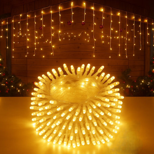 500 Lights LED 22.5m. Warm White type Rain 1pcs