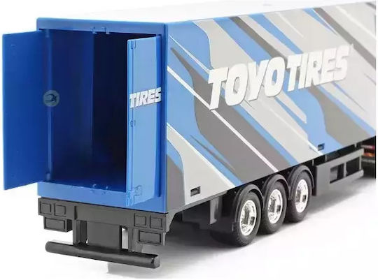 Bburago Hauler Truck With Trailer Car Volvo FH16 Toyo Edition Blue 1:43 For 3+ Years