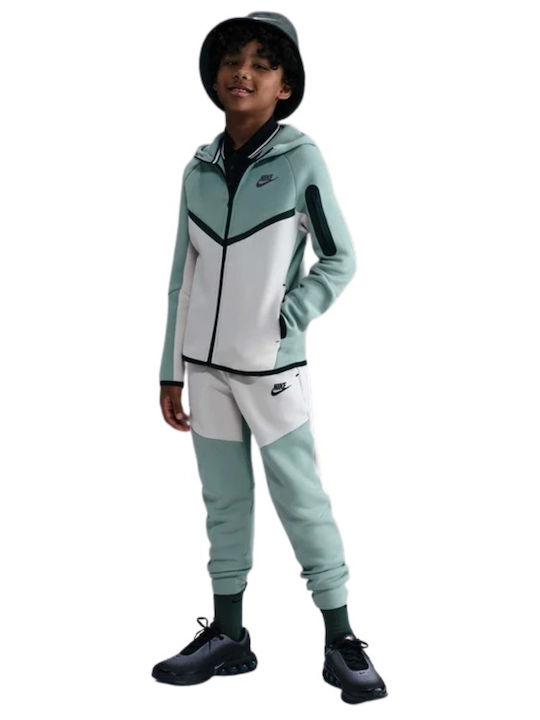 Athletic Kids Sweatshirt Cardigan Fleece with Hood White Tech Fleece Fz