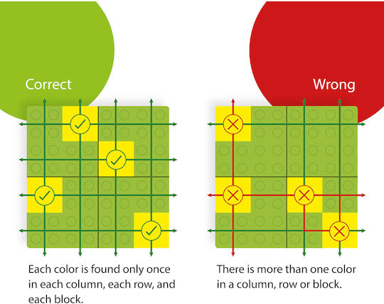 Hubelino Τουβλάκια Joc Color-Sudoku 33τμχ