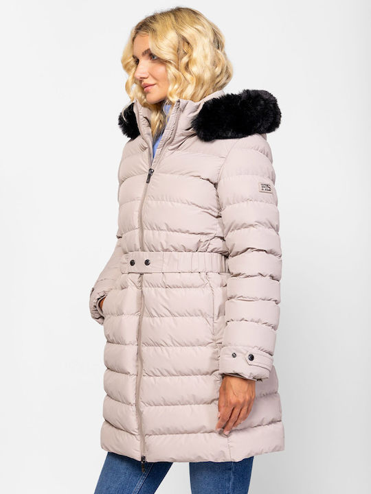 Damen Puffer Jacke für Winter Gray