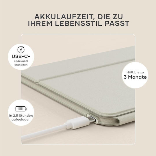 Satechi Kabellos Bluetooth Nur Tastatur für Tablet Englisch US Beige
