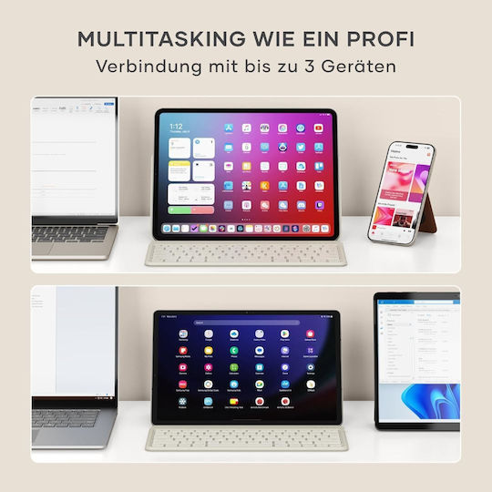 Satechi Kabellos Bluetooth Nur Tastatur für Tablet Englisch US Beige