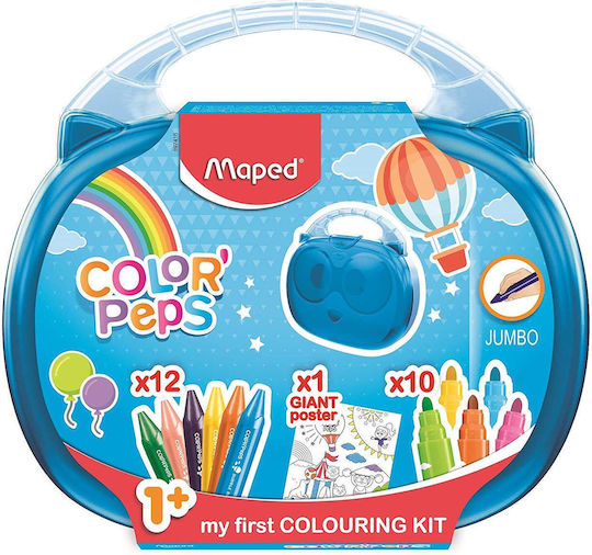 Maped Painting Green Suitcase for Children 1+ Years