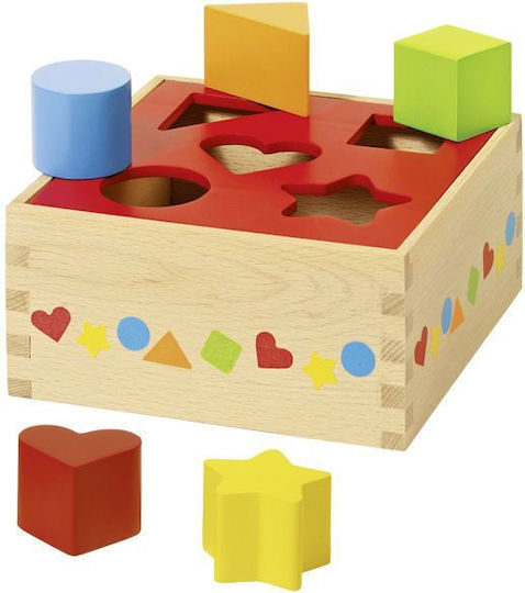 Goki Shape Sorting Toy Shape Sorting Box made of Wood for 12++ Months