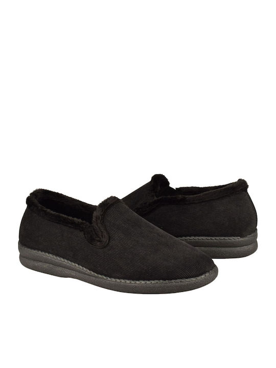 Heel Enclosed Men's Slipper Black