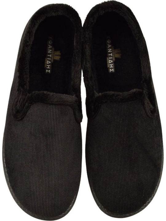 Heel Enclosed Men's Slipper Black