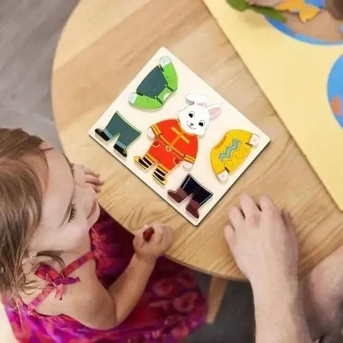 Wooden Kids Peg Puzzle Dress Up