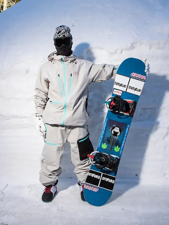 Thirty two I-008384-1050 Men's Trousers for Ski & Snowboard Silver
