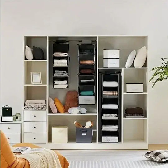 Tpster Fabric Hanging Storage Case for Shoes in Gray Color 15x15x120cm 1pcs