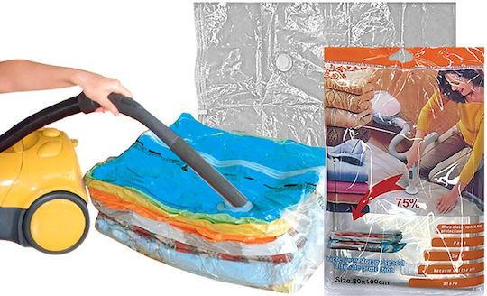 HOMie Plastic Sac de Depozitare pentru Haine Etanș și cu Vid 80x100cm 1buc