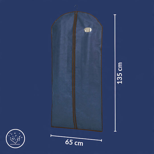 Ordinett Fabric Hanging Storage Case for Clothes / Coat / Suit in Blue Color 65x65cm 1pcs