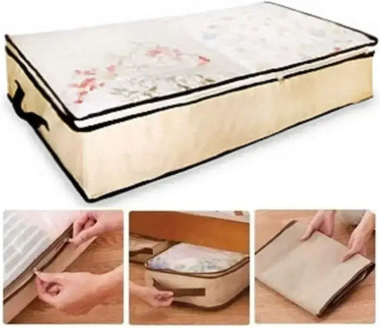 Tpster Fabric Storage Case For Clothes in Beige Color 100x45x15cm 1pcs