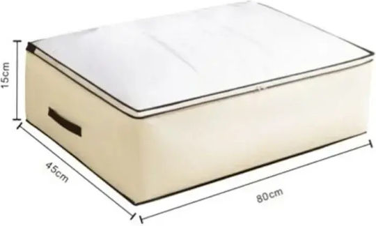 Tpster Fabric Storage Case For Clothes in Beige Color 80x45x15cm 1pcs