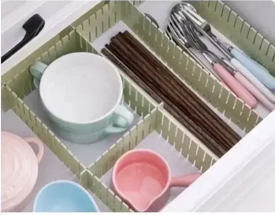 Tpster Plastic Drawer Divider 43.8x9cm 2pcs