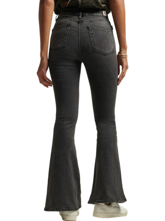 Talie înaltă Blugi de damă Evazați cu croială skinny Negru